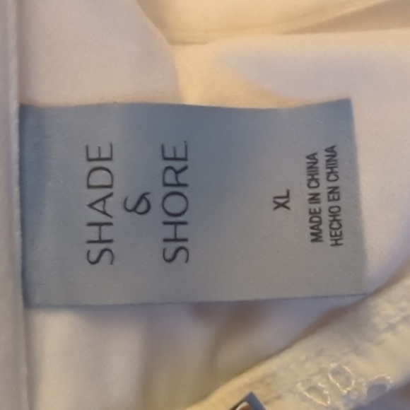 Shade & Shore Off-White Eyelet One Piece High Leg Cheeky Swimsuit W/Strap XL NWT - Picture 3 of 9